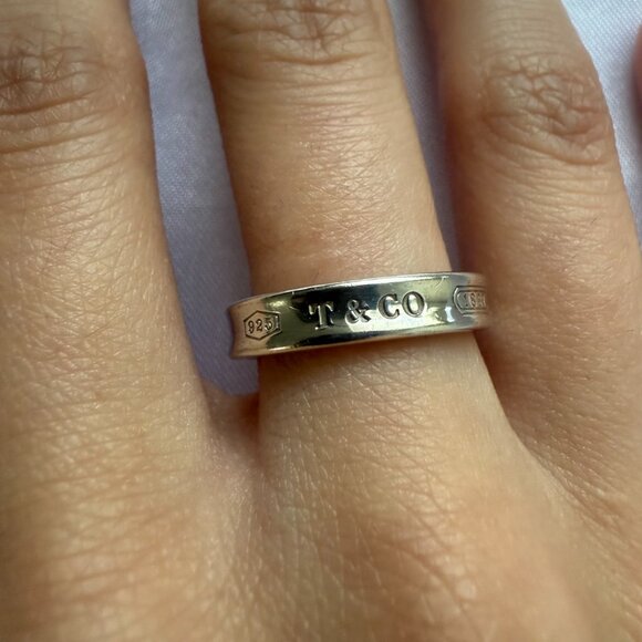 Tiffany & Co. 1837 Narrow Sterling Silver Ring, Sv 925 Stacking Band, Size 4.5 - Picture 3 of 7